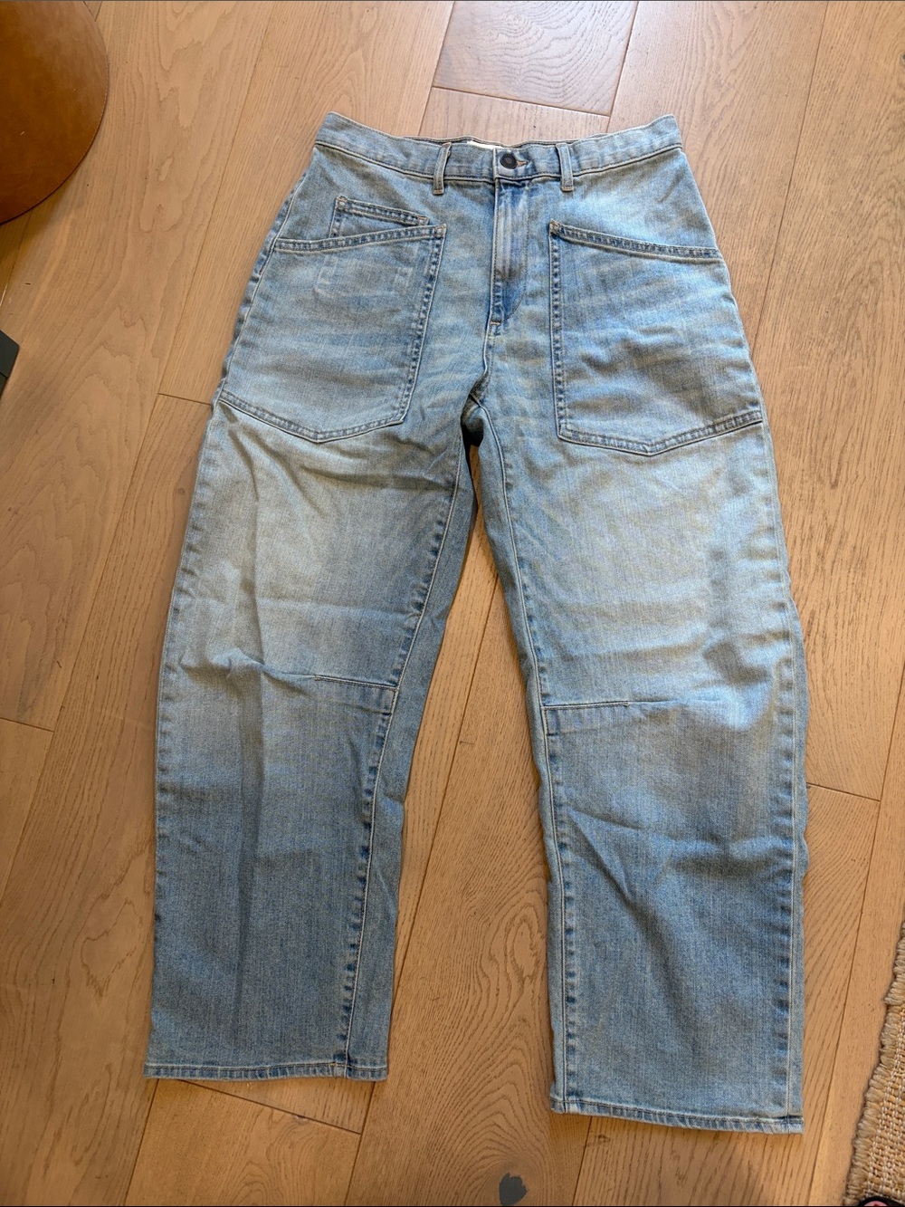 Nili Lotan Light Blue Cropped Carpenter Jeans